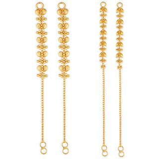 1gram gold Plated Kanchain Ear chain earcuff Ear to Ear Combo for Women & Girls - Earrings | Buy online on ZillyBuy