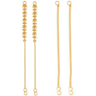 1gram gold Plated Kanchain Ear chain earcuff Ear to Ear Combo for Women & Girls - Earrings | Buy online on ZillyBuy
