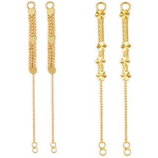 1gram gold Plated Kanchain Ear chain earcuff Ear to Ear Combo for Women & Girls - Earrings | Buy online on ZillyBuy