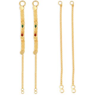 1gram gold Plated Kanchain Ear chain earcuff Ear to Ear Combo for Women & Girls - Earrings | Buy online on ZillyBuy
