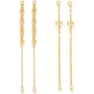 1gram gold Plated Kanchain Ear chain earcuff Ear to Ear Combo for Women & Girls - Earrings | Buy online on ZillyBuy