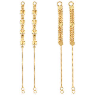 1gram gold Plated Kanchain Ear chain earcuff Ear to Ear Combo for Women & Girls - Earrings | Buy online on ZillyBuy