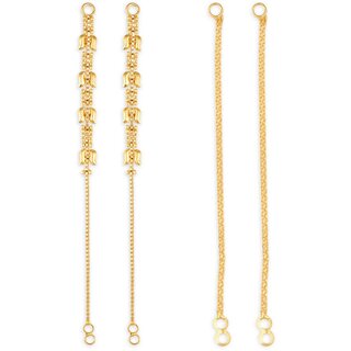 1gram gold Plated Kanchain Ear chain earcuff Ear to Ear Combo for Women & Girls - Earrings | Buy online on ZillyBuy