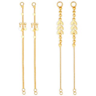 1gram gold Plated Kanchain Ear chain earcuff Ear to Ear Combo for Women & Girls - Earrings | Buy online on ZillyBuy