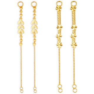 1gram gold Plated Kanchain Ear chain earcuff Ear to Ear Combo for Women & Girls - Earrings | Buy online on ZillyBuy
