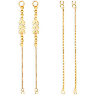 1gram gold Plated Kanchain Ear chain earcuff Ear to Ear Combo for Women & Girls - Earrings | Buy online on ZillyBuy