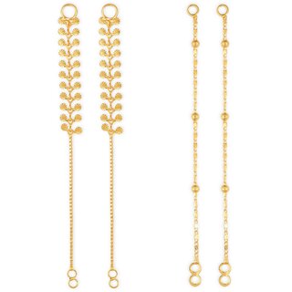 1gram gold Plated Kanchain Ear chain earcuff Ear to Ear Combo for Women & Girls - Earrings | Buy online on ZillyBuy