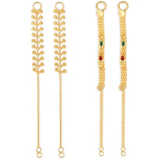 1gram gold Plated Kanchain Ear chain earcuff Ear to Ear Combo for Women & Girls - Earrings | Buy online on ZillyBuy