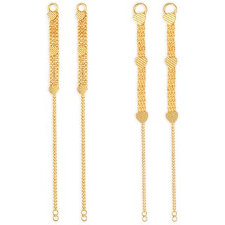 1gram gold Plated Kanchain Ear chain earcuff Ear to Ear Combo for Women & Girls - Earrings | Buy online on ZillyBuy