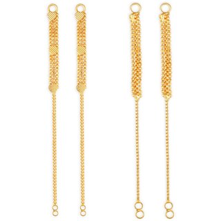 1gram gold Plated Kanchain Ear chain earcuff Ear to Ear Combo for Women & Girls - Earrings | Buy online on ZillyBuy