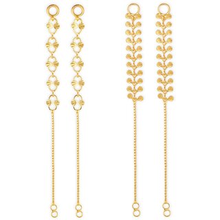 1gram gold Plated Kanchain Ear chain earcuff Ear to Ear Combo for Women & Girls - Earrings | Buy online on ZillyBuy