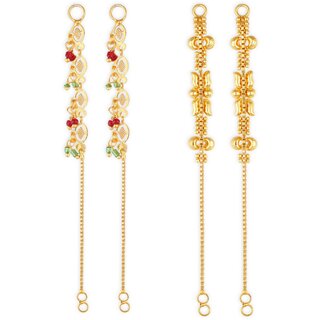 1gram gold Plated Kanchain Ear chain earcuff Ear to Ear Combo for Women & Girls - Earrings | Buy online on ZillyBuy