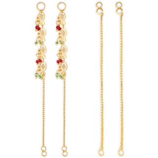 1gram gold Plated Kanchain Ear chain earcuff Ear to Ear Combo for Women & Girls - Earrings | Buy online on ZillyBuy