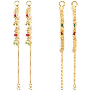 1gram gold Plated Kanchain Ear chain earcuff Ear to Ear Combo for Women & Girls - Earrings | Buy online on ZillyBuy