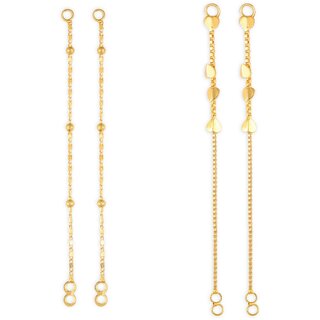 1gram gold Plated Kanchain Ear chain earcuff Ear to Ear Combo for Women & Girls - Earrings | Buy online on ZillyBuy