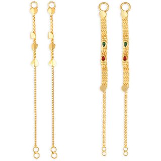 1gram gold Plated Kanchain Ear chain earcuff Ear to Ear Combo for Women & Girls - Earrings | Buy online on ZillyBuy