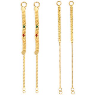1gram gold Plated Kanchain Ear chain earcuff Ear to Ear Combo for Women & Girls - Earrings | Buy online on ZillyBuy