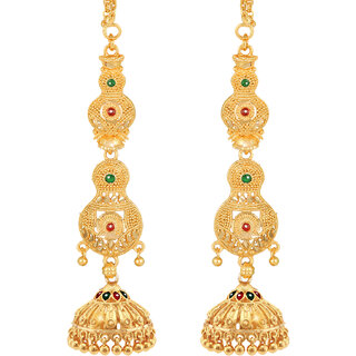 Wedding and Party wear South Screw back Jhumki Earring for Women and Girls -VFJ1458ERG - Earrings | Buy online on ZillyBuy