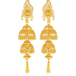Wedding and Party wear South Screw back Jhumki Earring for Women and Girls -VFJ1458ERG - Earrings | Buy online on ZillyBuy
