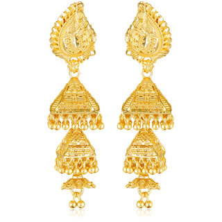 Wedding and Party wear South Screw back Jhumki Earring for Women and Girls -VFJ1458ERG - Earrings | Buy online on ZillyBuy