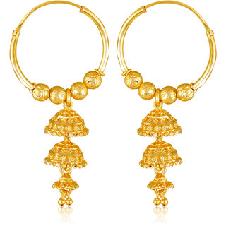 Wedding and Party wear South Screw back Jhumki Earring for Women and Girls -VFJ1458ERG - Earrings | Buy online on ZillyBuy