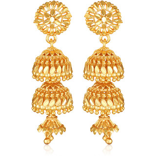 South Screw back Jhumki, Jhumka, Jhumkas, Jhumki Earring for Women and Girls- (VFJ1472ERG) - Earrings | Buy online on ZillyBuy