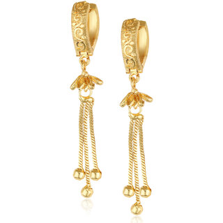 Filigree work  Hoop Earring Clip on fancy drop Bali Earring for Women and Girls [VFJ1483ERG] - Earrings | Buy online on ZillyBuy
