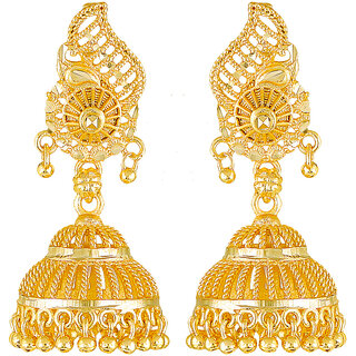 South Screw back alloy Gold plated Jhumki, Jhumka, Jhumkas  Earring for Women and Girls[VFJ1485ERG] - Earrings | Buy online on ZillyBuy