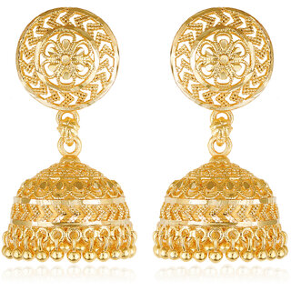 South Screw back alloy Gold plated Jhumki, Jhumka, Jhumkas Earring for Women and Girls[VFJ1486ERG] - Earrings | Buy online on ZillyBuy