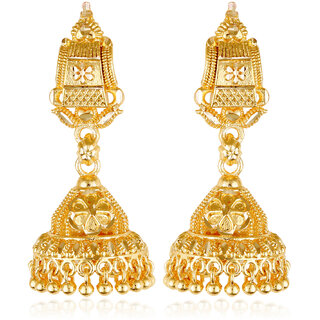 South Screw back alloy Gold plated Jhumki, Jhumka, Jhumkas Earring for Women and Girls[VFJ1488ERG] - Earrings | Buy online on ZillyBuy