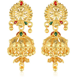 South Screw back alloy Gold plated Jhumki, Jhumka, Jhumkas Earring for Women and Girls[VFJ1489ERG] - Earrings | Buy online on ZillyBuy