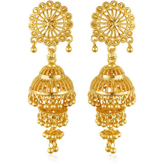 South Screw back alloy Gold plated Jhumki, Jhumka, Jhumkas Earring for Women and Girls VFJ1493ERG - Earrings | Buy online on ZillyBuy