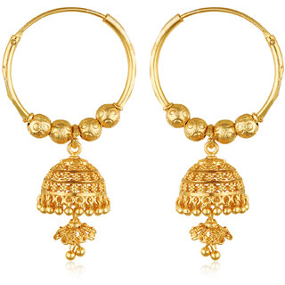 South Screw back alloy Gold plated Jhumki, Jhumka, Jhumkas Earring for Women and Girls VFJ1495ERG - Earrings | Buy online on ZillyBuy