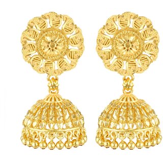 South Screw back alloy Gold plated Jhumki, Jhumka, Jhumkas Earring for Women and Girls VFJ1501ERG - Earrings | Buy online on ZillyBuy