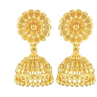 South Screw back alloy Gold plated Jhumki, Jhumka, Jhumkas Earring for Women and Girls VFJ1502ERG - Earrings | Buy online on ZillyBuy