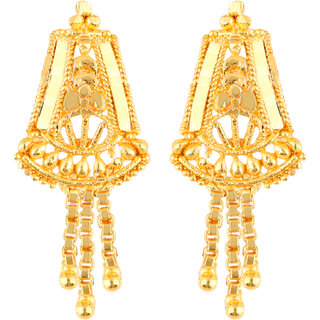 Vighnaharta Trendy Glittering Gold Plated Screw back alloy dangler studs Earring for Women and Girls   [VFJ1858ERG] - Earrings | Buy online on ZillyBuy