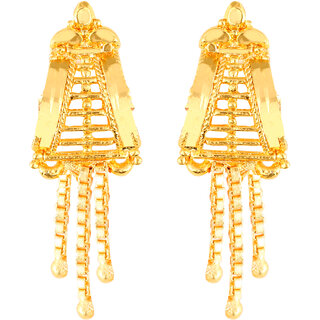 Vighnaharta Allure Glittering Gold Plated Screw back alloy dangler studs Earring for Women and Girls   [VFJ1859ERG] - Earrings | Buy online on ZillyBuy