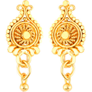 Vighnaharta Sizzling star Gold Plated Screw back alloy dangler studs Earring for Women and Girls   [VFJ1863ERG] - Earrings | Buy online on ZillyBuy