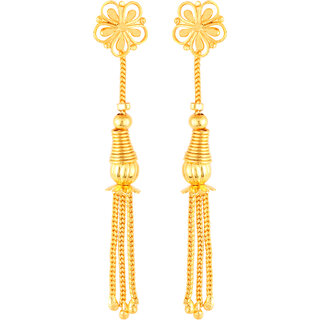 Vighnaharta Traditional wear Gold Plated Screw back alloy dangler studs Earring for Women and Girls   [VFJ1868ERG] - Earrings | Buy online on ZillyBuy