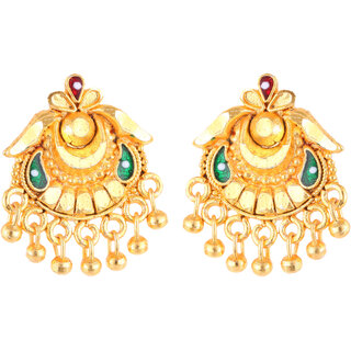 Twinkling Elegant Shimmering Beautiful  Jumbo Studs Meenakari  Earring for Women and Girls - Earrings | Buy online on ZillyBuy