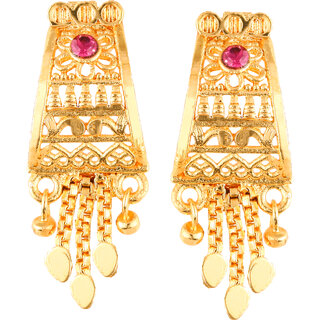 Diva Moti layer alloy CZ Earring Antique Gold Plated Push back dangler studs for Women and Girls - Earrings | Buy online on ZillyBuy