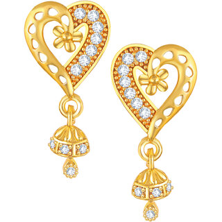Vighnaharta Sizzling star Gold Plated Screw back alloy dangler studs Jhumki Earring for Women and Girls [VFJ1884ERG ] - Earrings | Buy online on ZillyBuy