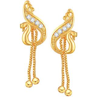Vighnaharta Sizzling  Allure Gold Plated Screw back alloy dangler studs Jhumki Earring for Women and Girls [VFJ1887ERG ] - Earrings | Buy online on ZillyBuy
