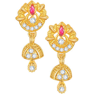Twinkling Beautiful Gold Plated dangler studs Jhumki Earring for Women and Girls - Earrings | Buy online on ZillyBuy