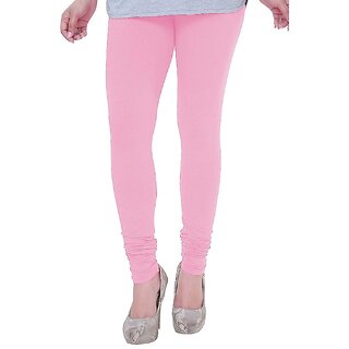 SOLID LIGHT PINK COTTON WOMEN LEGGING (PACK OF ONE) - Ethnic Wear | Buy online on ZillyBuy