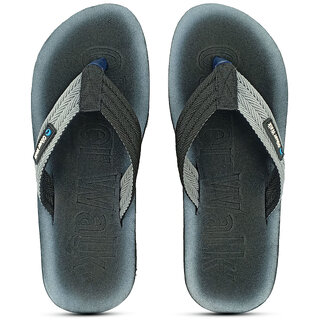 OLIVER WALK LIGHTWEIGHT FLIP-FLOP SLIPPERS FOR MEN - BLACK