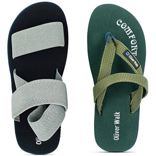 Fashionable Men Sandal and Flip Flop Set (Pack of 2)