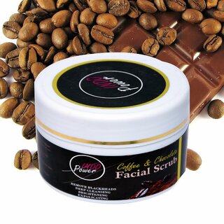 indopower add22 coffee and chocolate facial scrub 100g 