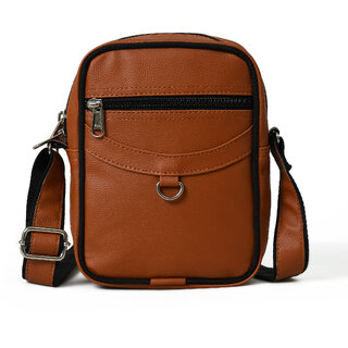 MATRICE messenger bag with tan faux vegan leather(NE-S-0799-Tan) - Handbags | Buy online on ZillyBuy