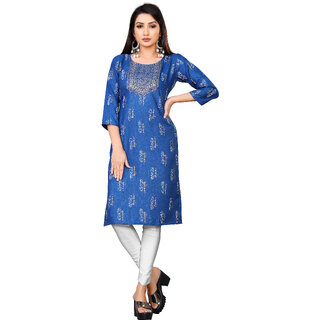 Sharda Creation Blue Colour Printed Kurti - Kurtas & Kurta Sets | Buy online on ZillyBuy